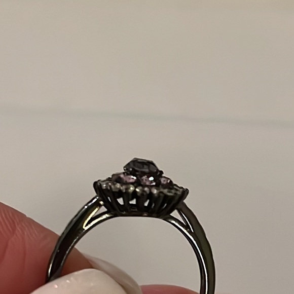 🌺HP🌺Amethyst Crystal Halo Ring sz7 - Picture 10 of 12